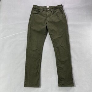 Flint And Tinder Pants Mens 29x30 Green Slim Fit 5 Pocket Chino Stretch Twill
